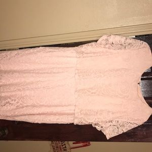 Plus pink Lacey dress
